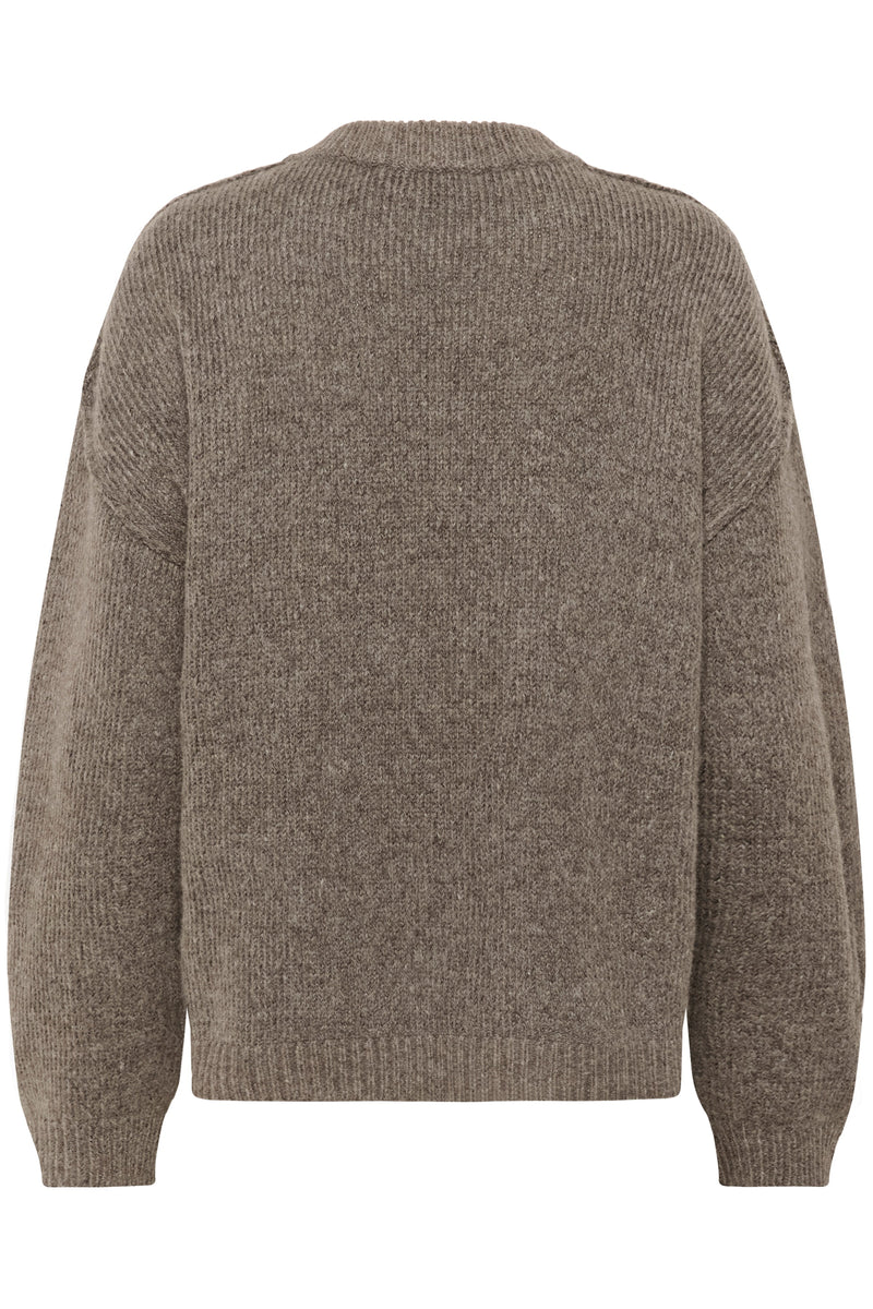 My Essential Wardrobe - Strik pullover - Brown Melange - Paloma Knit