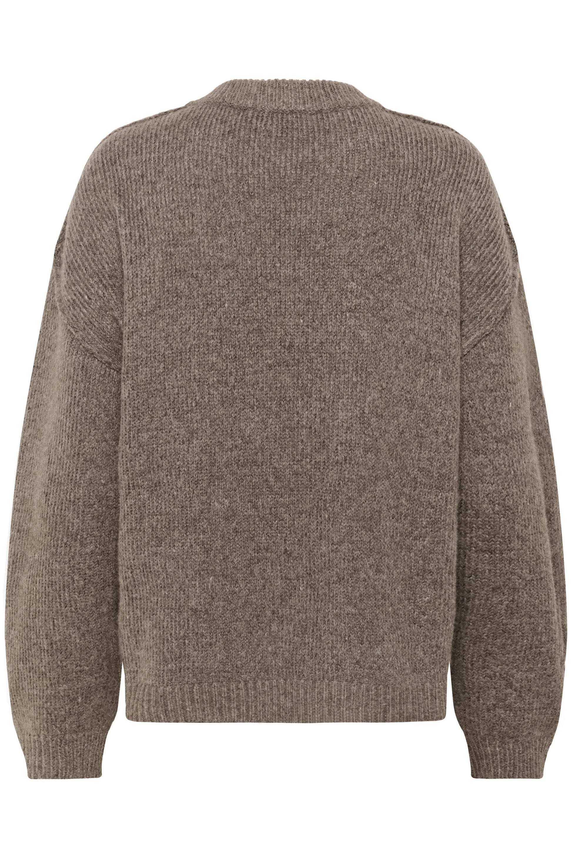 My Essential Wardrobe - Strik pullover - Brown Melange - Paloma Knit - Stilkompagniet.dk