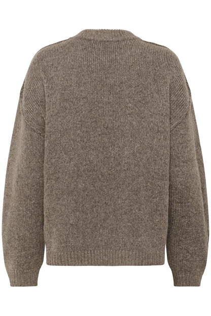 My Essential Wardrobe - Strik pullover - Brown Melange - Paloma Knit - Stilkompagniet.dk