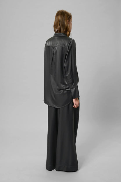 My Essential Wardrobe - Skjorte - Asphalt/Grey - Estelle - Stilkompagniet.dk