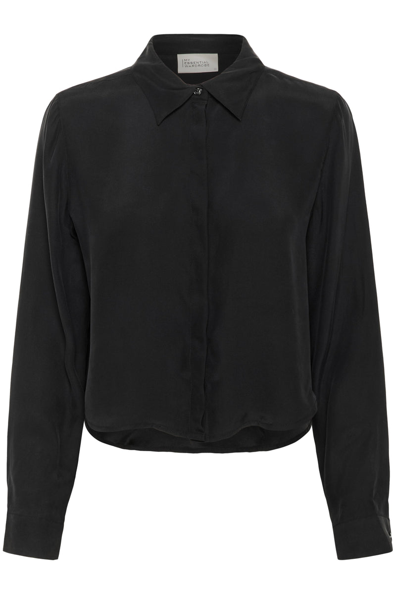 My Essential Wardrobe - Skjorte - Black - Silk