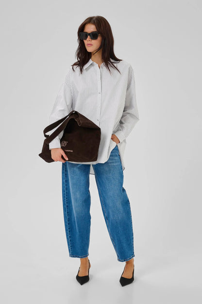 My Essential Wardrobe - Skjorte - Pearl Blue Stiped - Jean - Stilkompagniet.dk