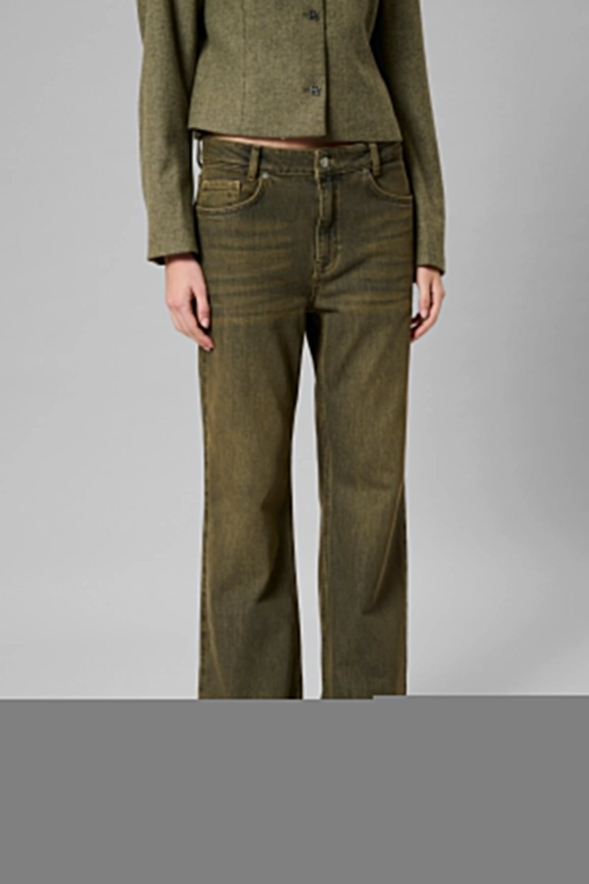 My Essential Wardrobe - Jeans - Amber Retro Wash Brown - Saba 139 High Straight Slit - Stilkompagniet.dk
