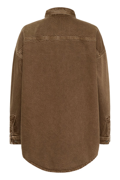 My Essential Wardrobe - Denim jakke - Tobacco Brown Washed - Malo