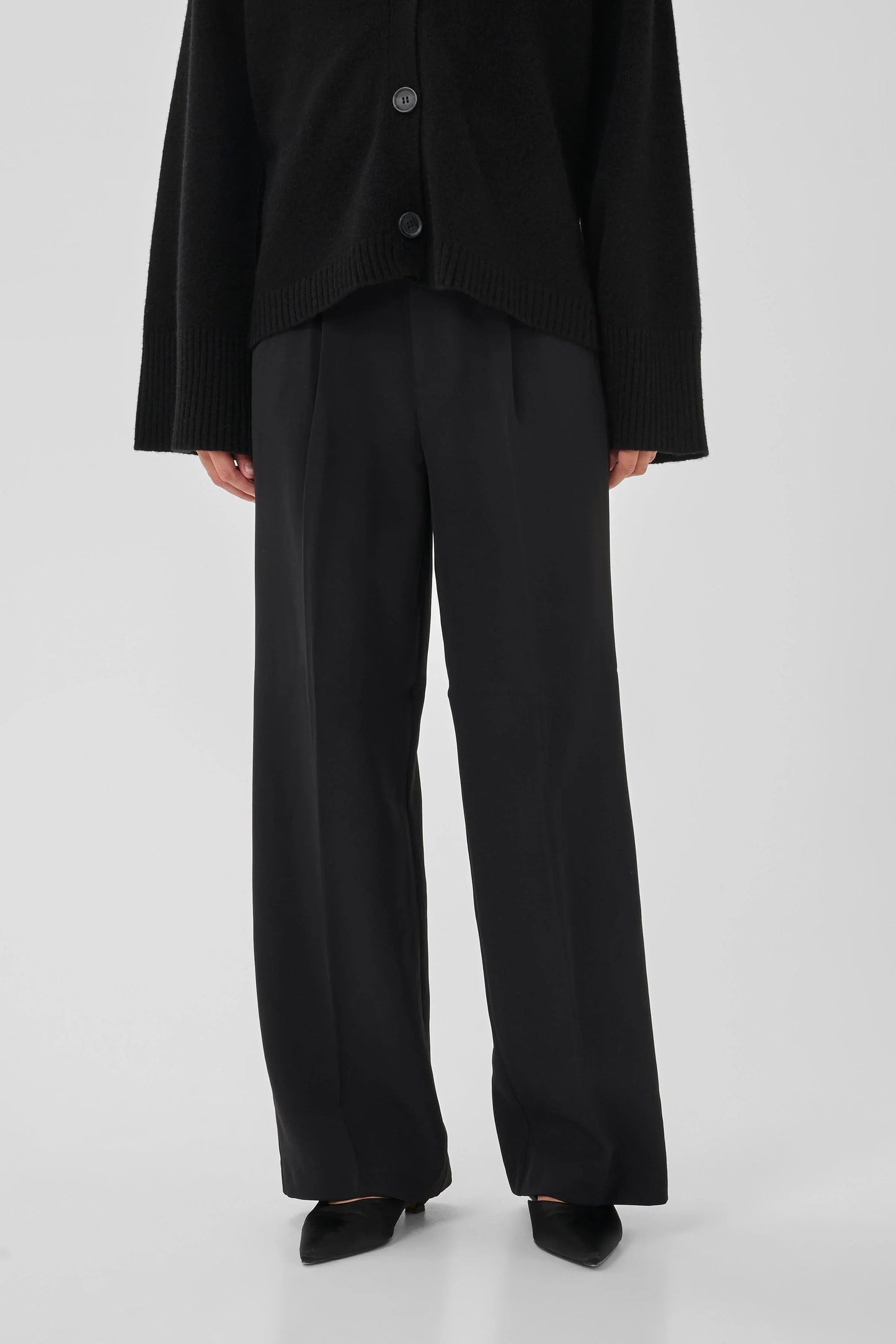 My Essential Wardrobe - Bukser - Sort - 28 The Tailored High Pant - Stilkompagniet.dk