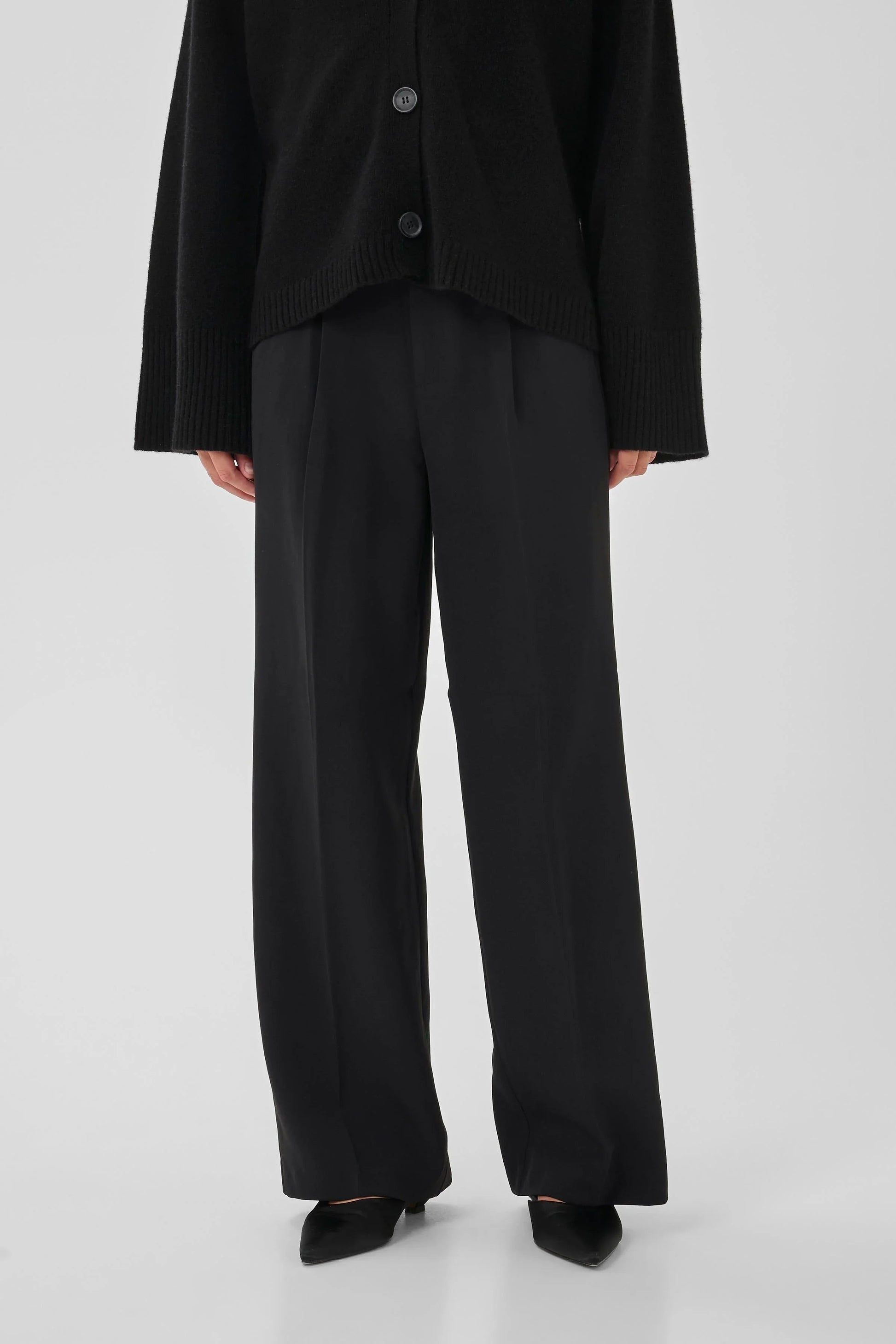 My Essential Wardrobe - Bukser - Sort - 28 The Tailored High Pant - Stilkompagniet.dk