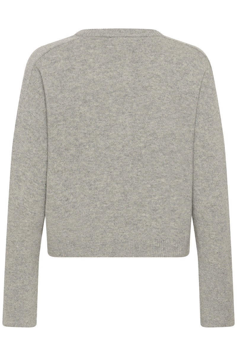 My Essential Wardrobe - Cardigan - Grå - THE KNIT CARDIGAN