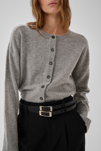 My Essential Wardrobe - Cardigan - Grå - THE KNIT CARDIGAN