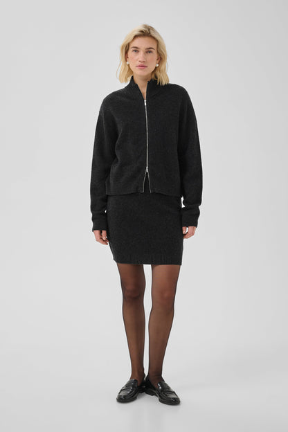 My Essential Wardrobe - Cardigan - Dark Grey Melange - Tracy