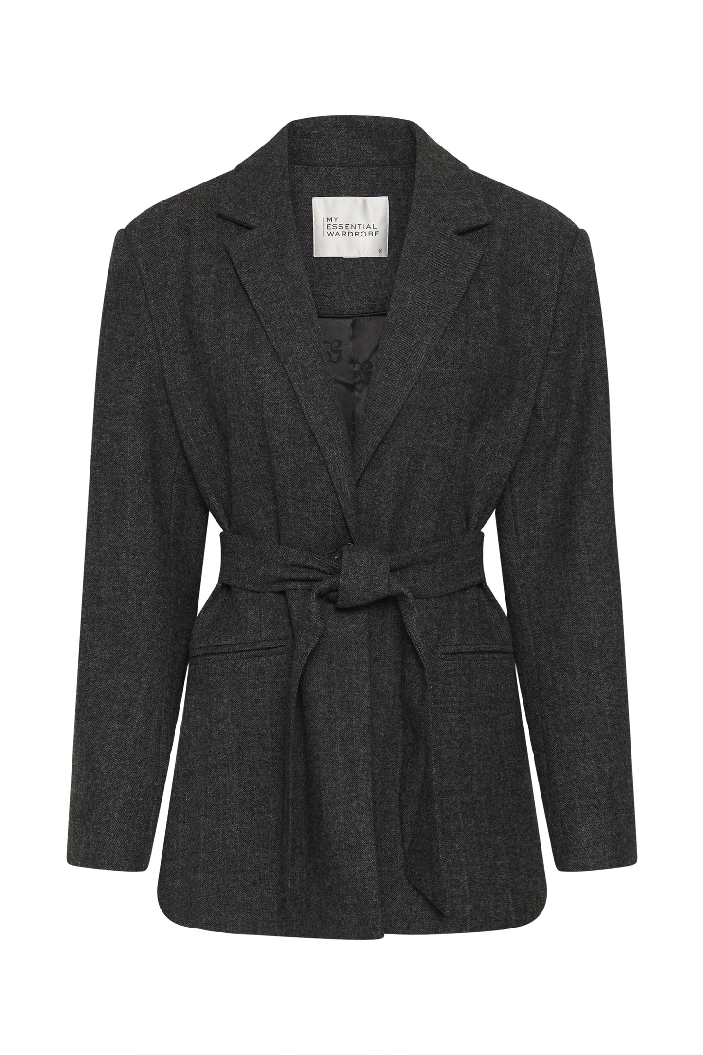 My Essential Wardrobe - Blazer - Dark Grey Melange - Layla