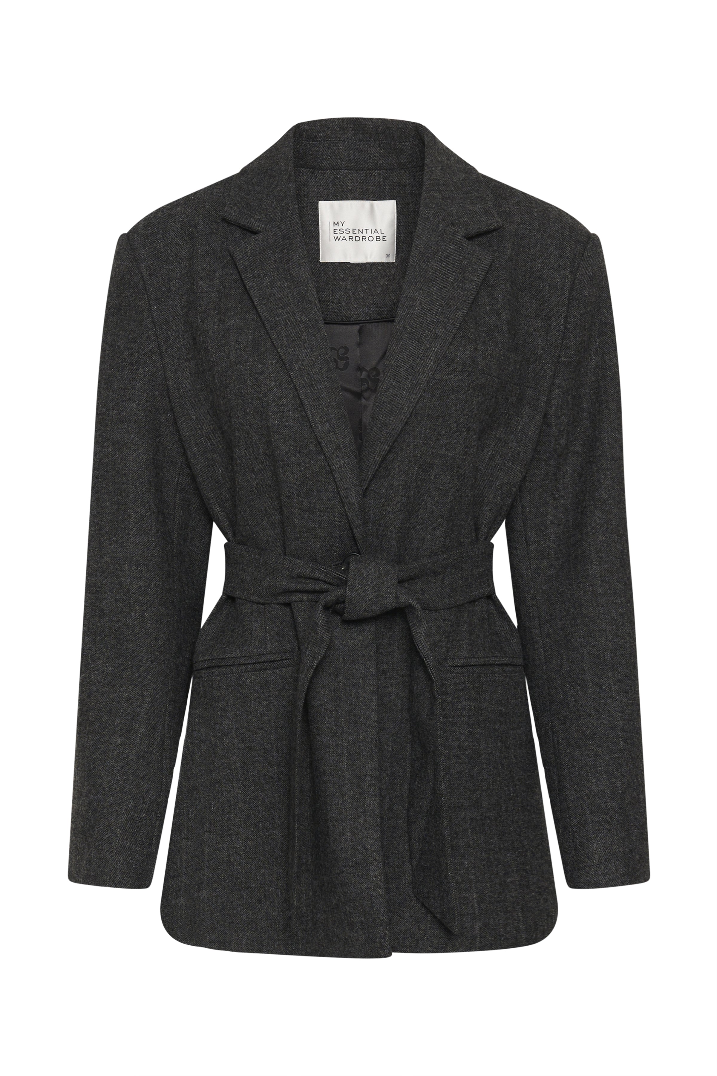 My Essential Wardrobe - Blazer - Dark Grey Melange - Layla
