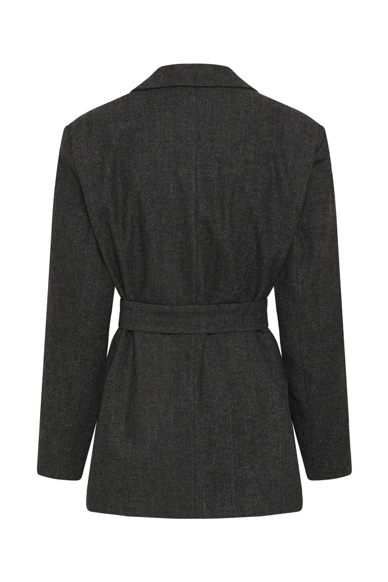 My Essential Wardrobe - Blazer - Dark Grey Melange - Layla