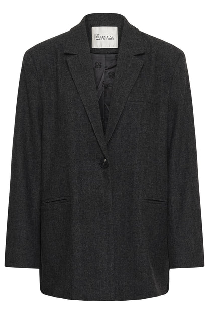 My Essential Wardrobe - Blazer - Dark Grey Melange - Layla