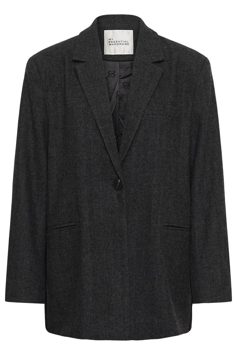My Essential Wardrobe - Blazer - Dark Grey Melange - Layla