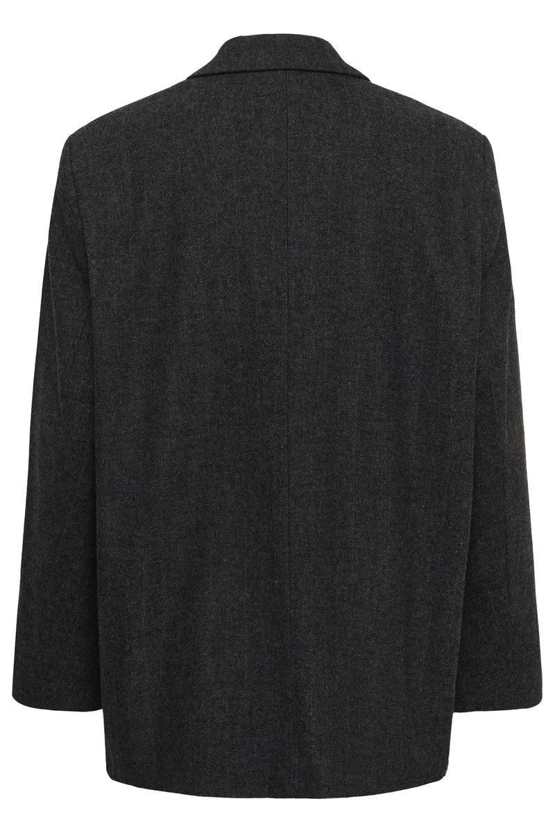 My Essential Wardrobe - Blazer - Dark Grey Melange - Layla