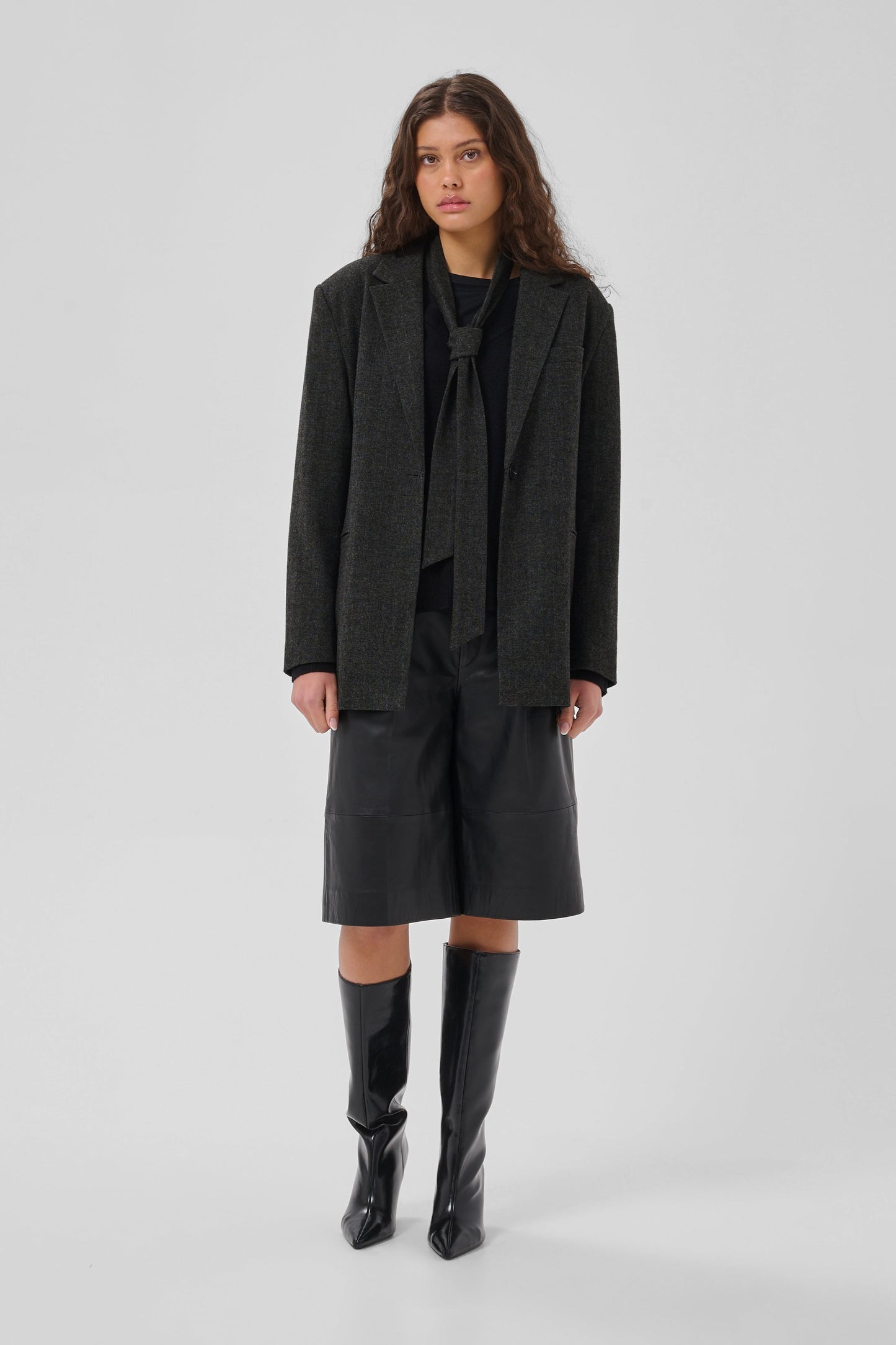 My Essential Wardrobe - Blazer - Dark Grey Melange - Layla