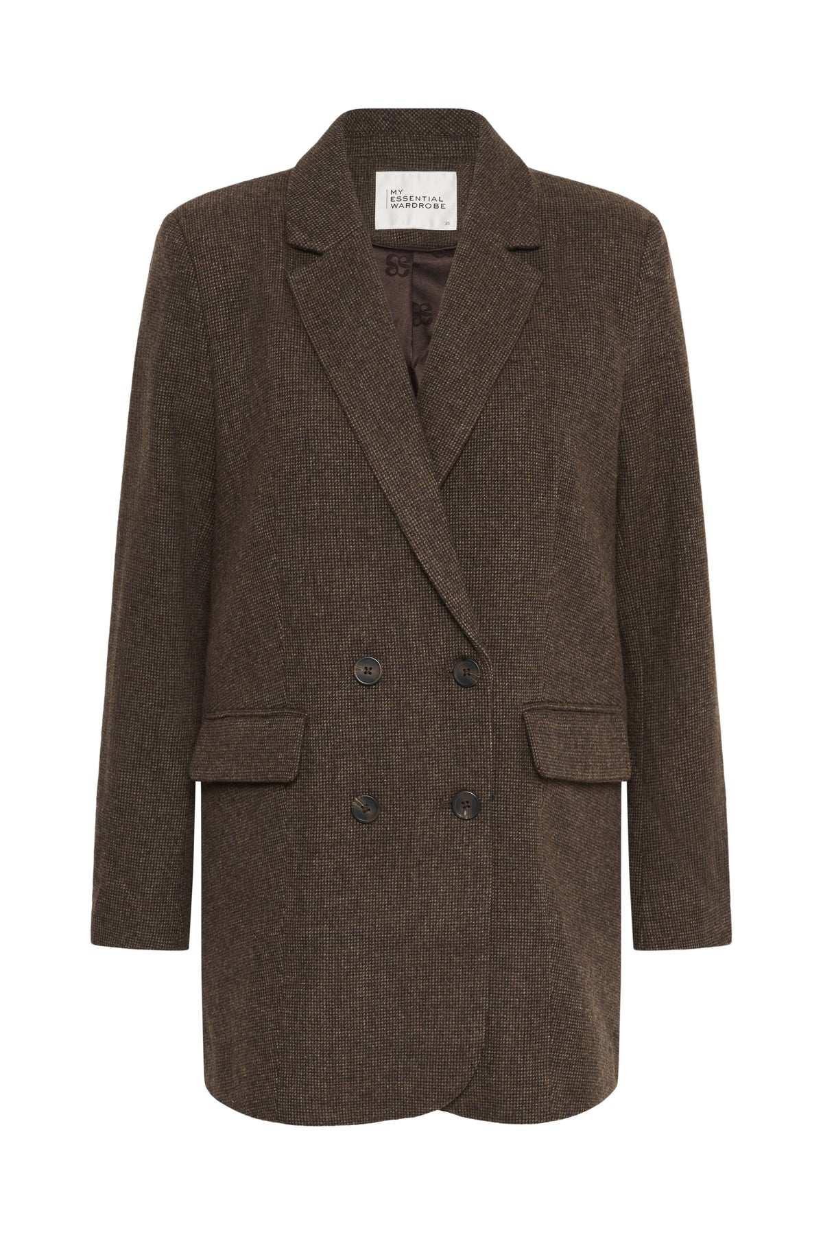 My Essential Wardrobe - Blazer - Dark Brown Check - Cleo