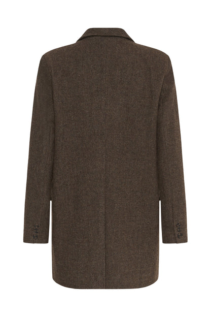 My Essential Wardrobe - Blazer - Dark Brown Check - Cleo