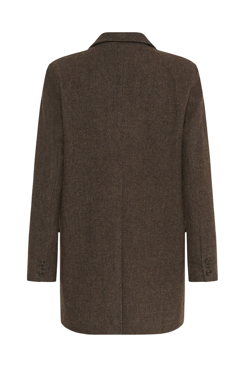 My Essential Wardrobe - Blazer - Dark Brown Check - Cleo