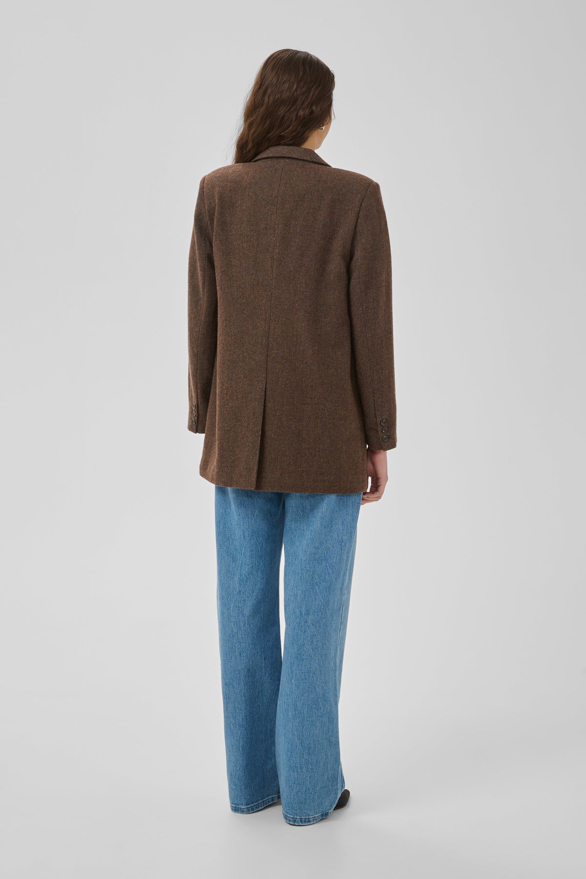 My Essential Wardrobe - Blazer - Dark Brown Check - Cleo