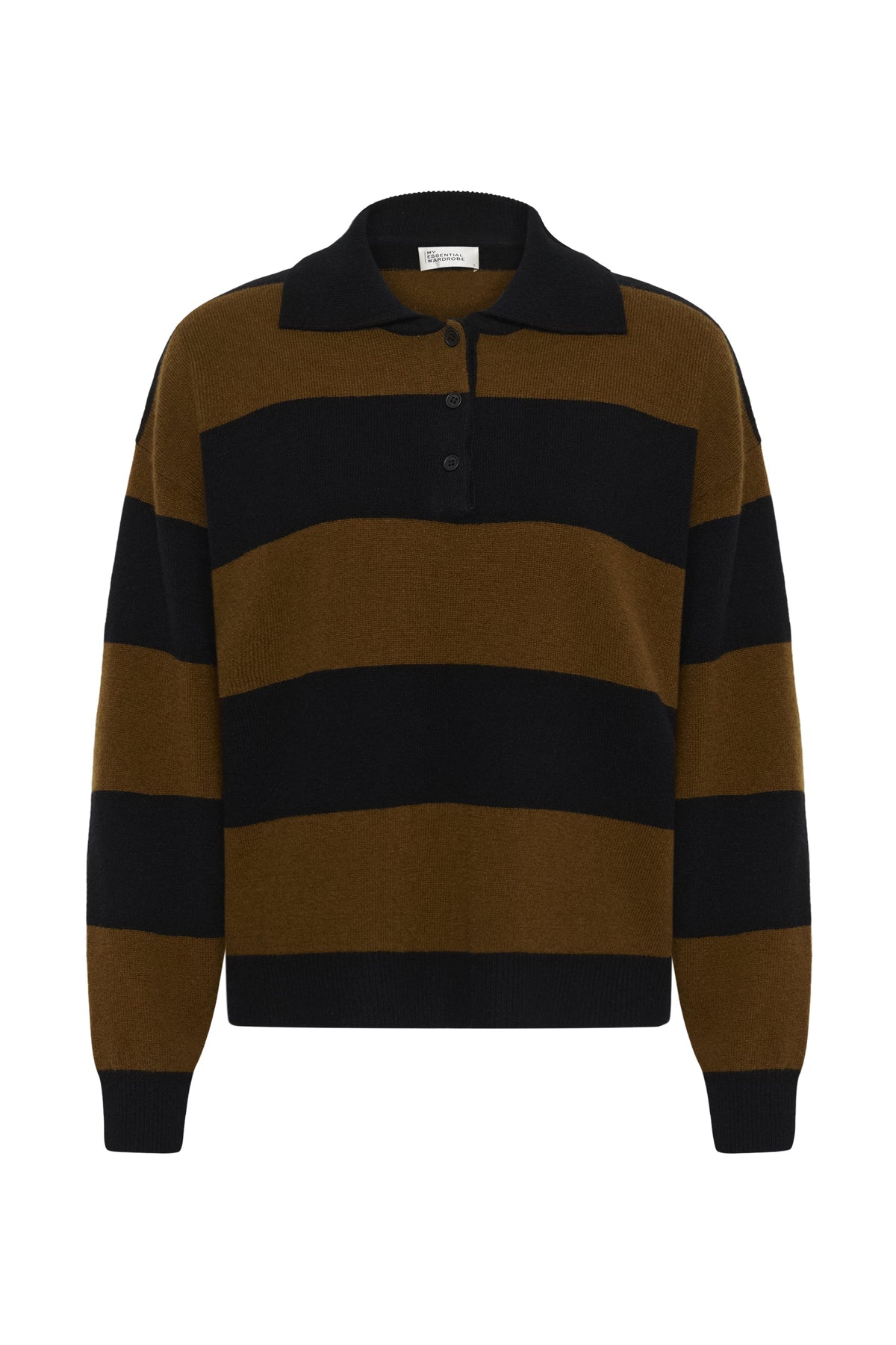 My Essential Wardrobe - Pullover - Bison w. Black Stripe - Jola