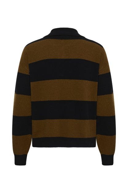 My Essential Wardrobe - Pullover - Bison w. Black Stripe - Jola