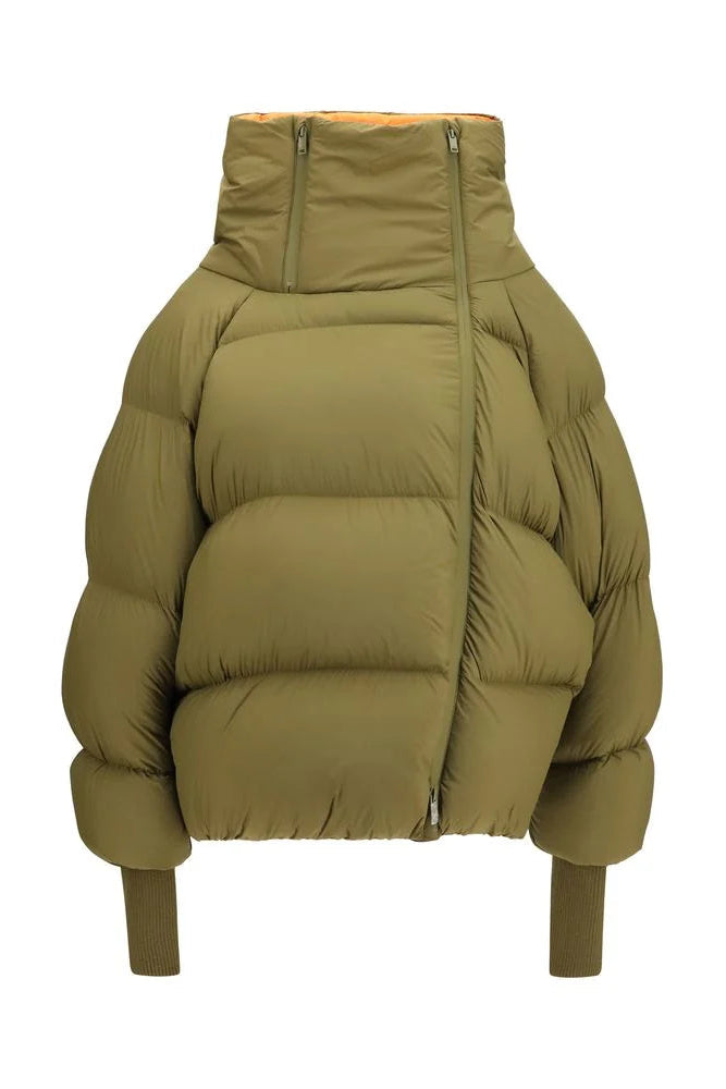 Ganni - Vinterjakke - Military Olive - Future Nylon Quilt Puffer