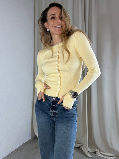 The Collection - Cardigan - Gul - Silvia ( bemærk preorder)