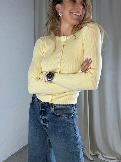 The Collection - Cardigan - Gul - Silvia ( bemærk preorder)