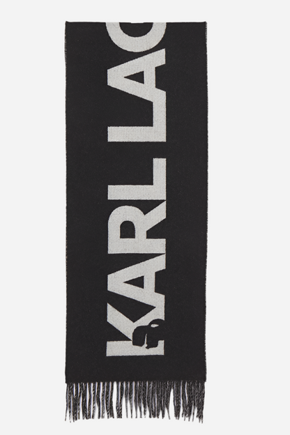 Karl lagerfeld - Halstørklæde - Black/Logo - ESSENTIAL JKRD WOVEN SCARF