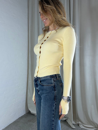 The Collection - Cardigan - Gul - Silvia ( bemærk preorder)