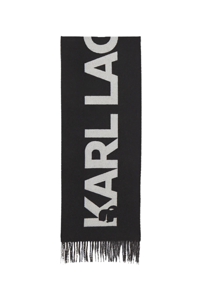 Karl lagerfeld - Halstørklæde - Black/Logo - ESSENTIAL JKRD WOVEN SCARF