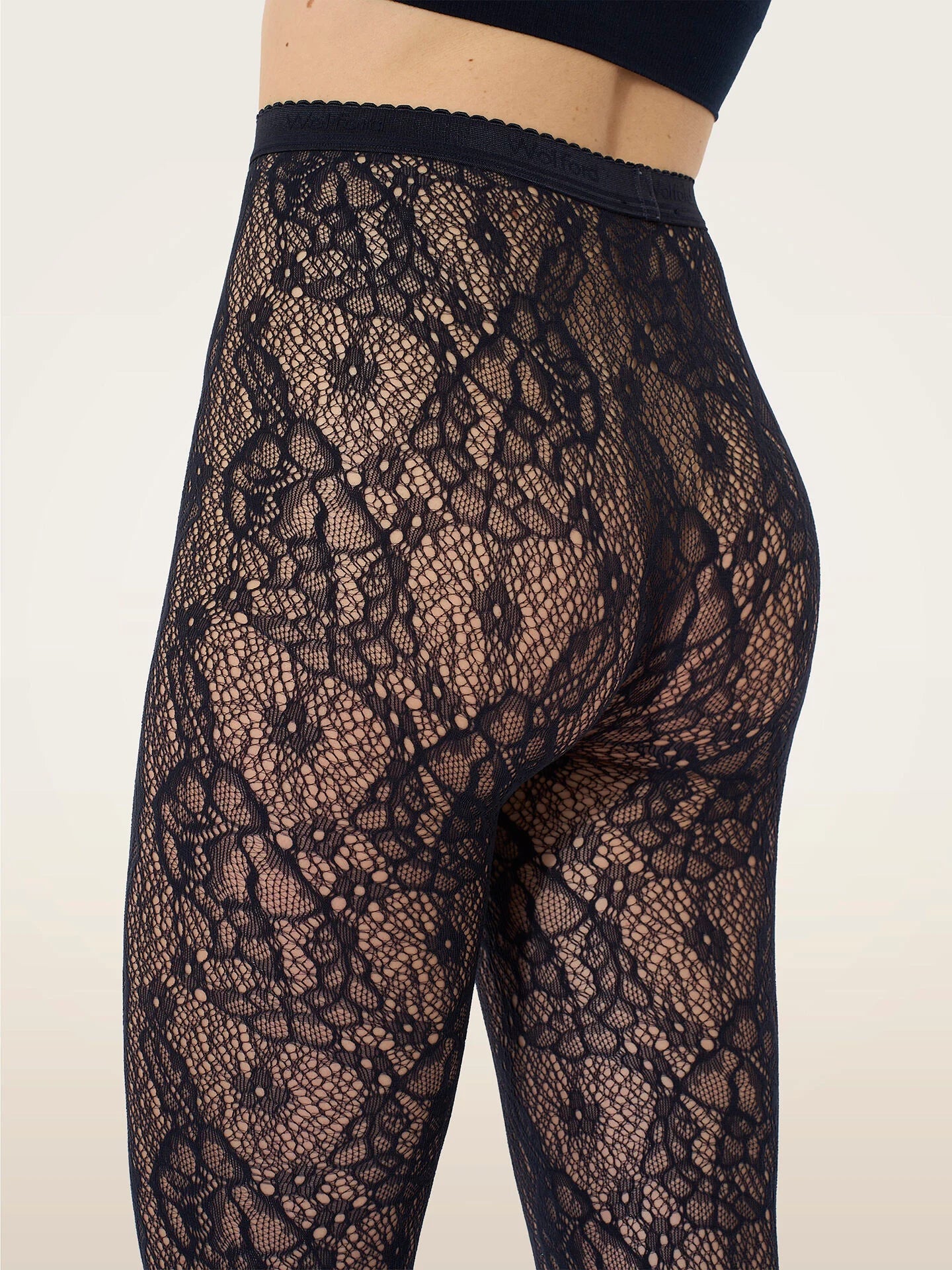 Wolford - Strømpebukser - Sort - Infinite Rose Net Tights