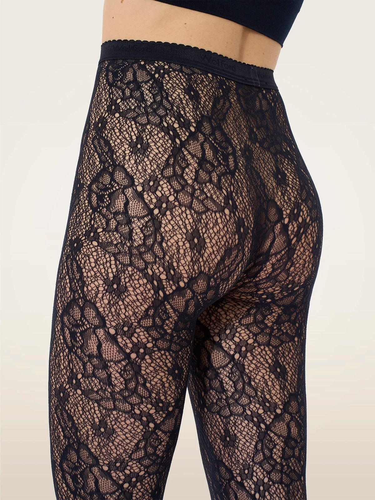 Wolford - Strømpebukser - Sort - Infinite Rose Net Tights