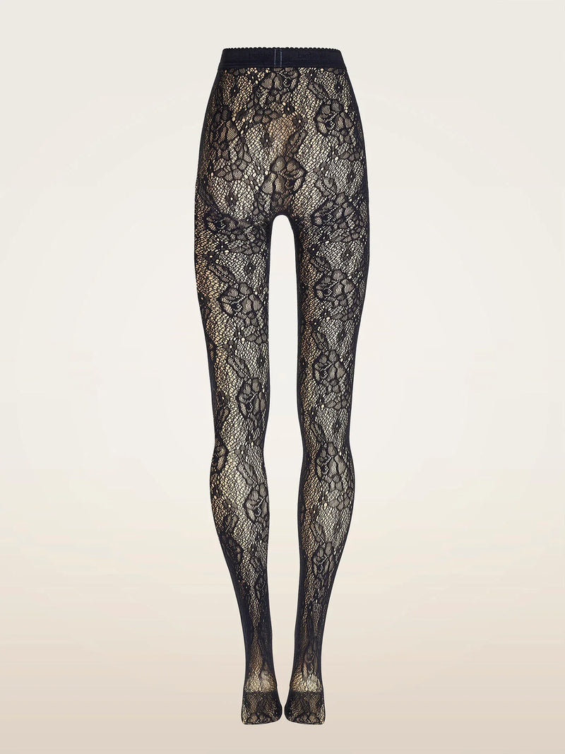 Wolford - Strømpebukser - Sort - Infinite Rose Net Tights