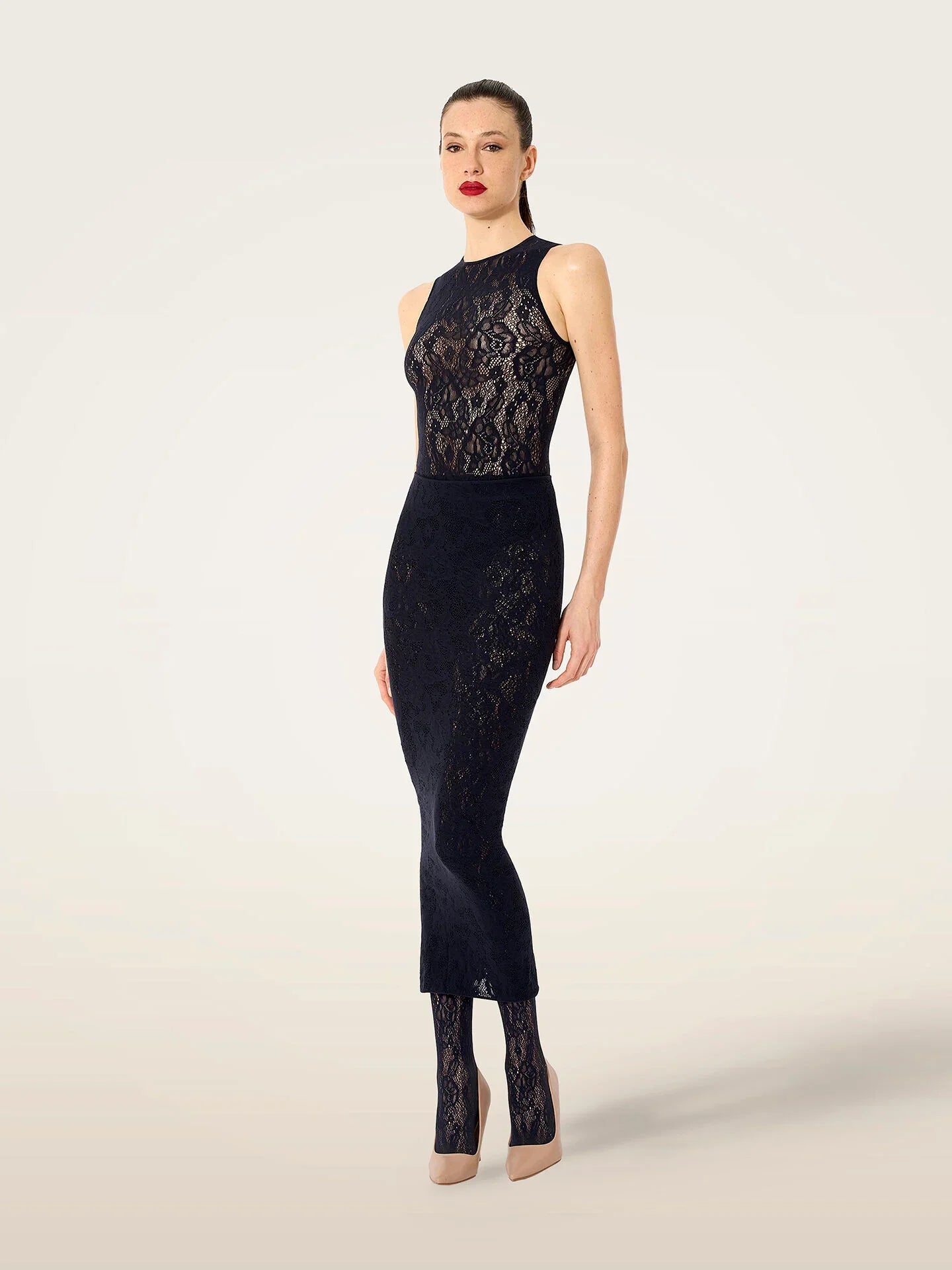 Wolford - Strømpebukser - Sort - Infinite Rose Net Tights