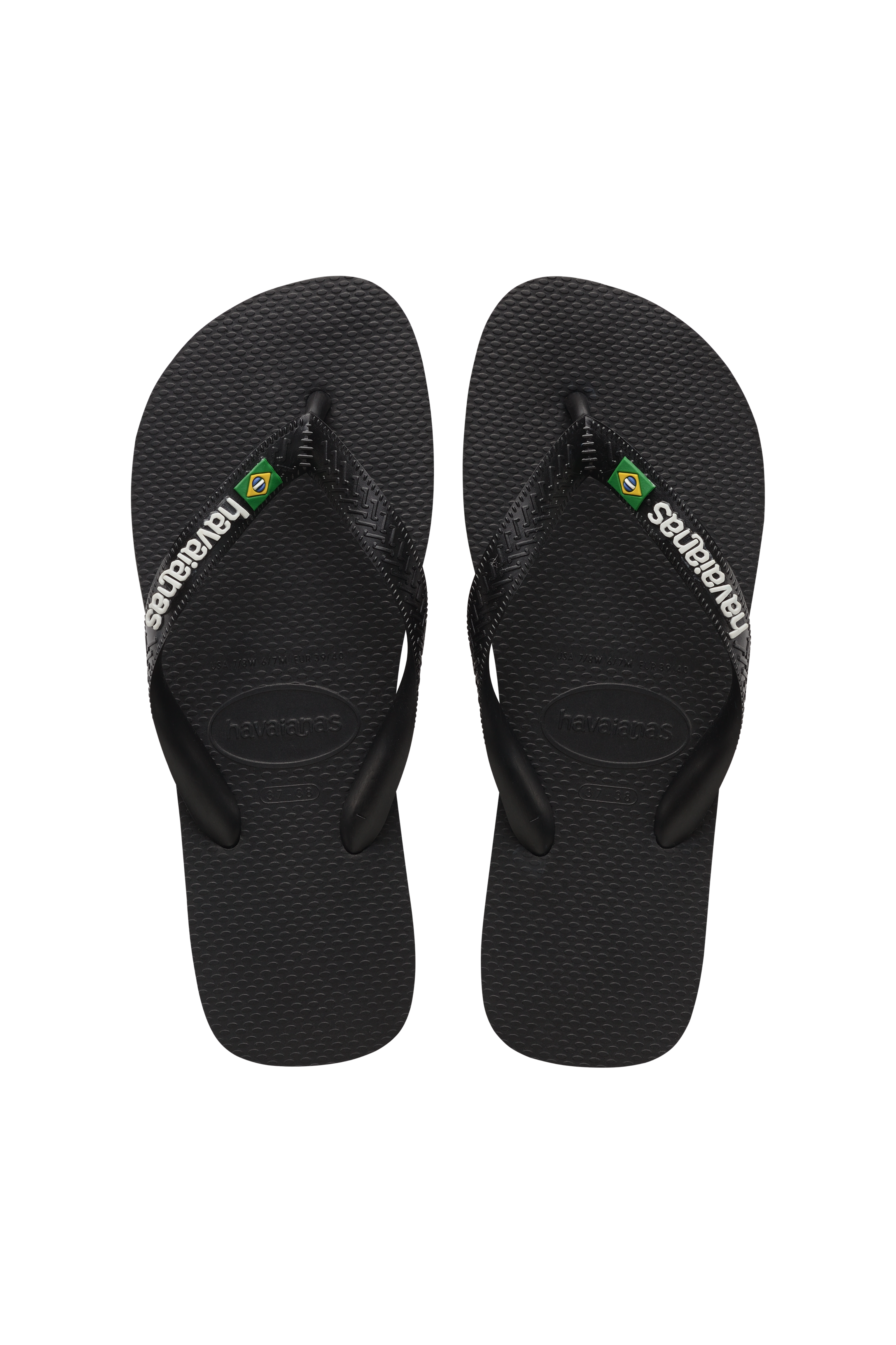 Havaianas - Klipklapper - Black/Black - Brasil Logo FC sss