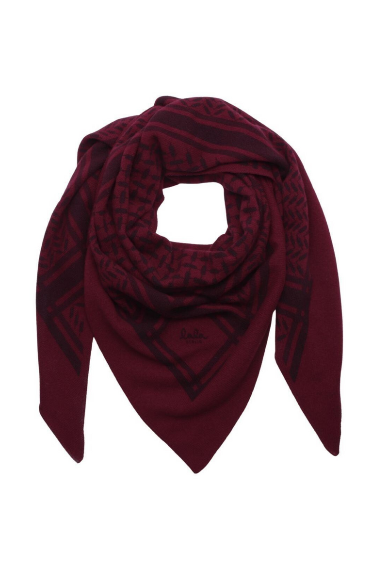 Lala Berlin - Cashmere tørklæde - Bordeaux - Trinity Classic M