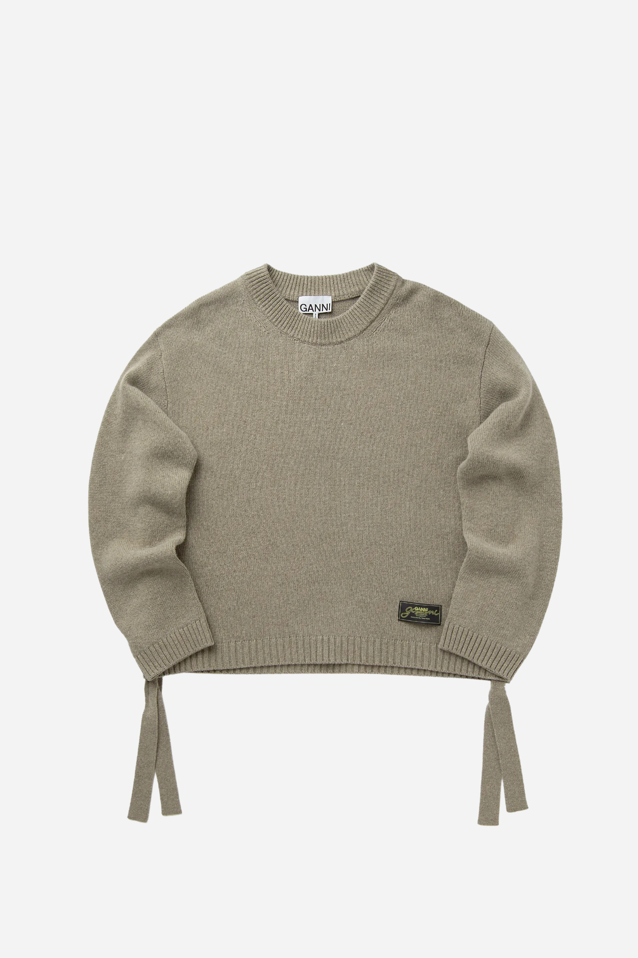Ganni - Sweater - Dusty Olive - Future oversized Strik