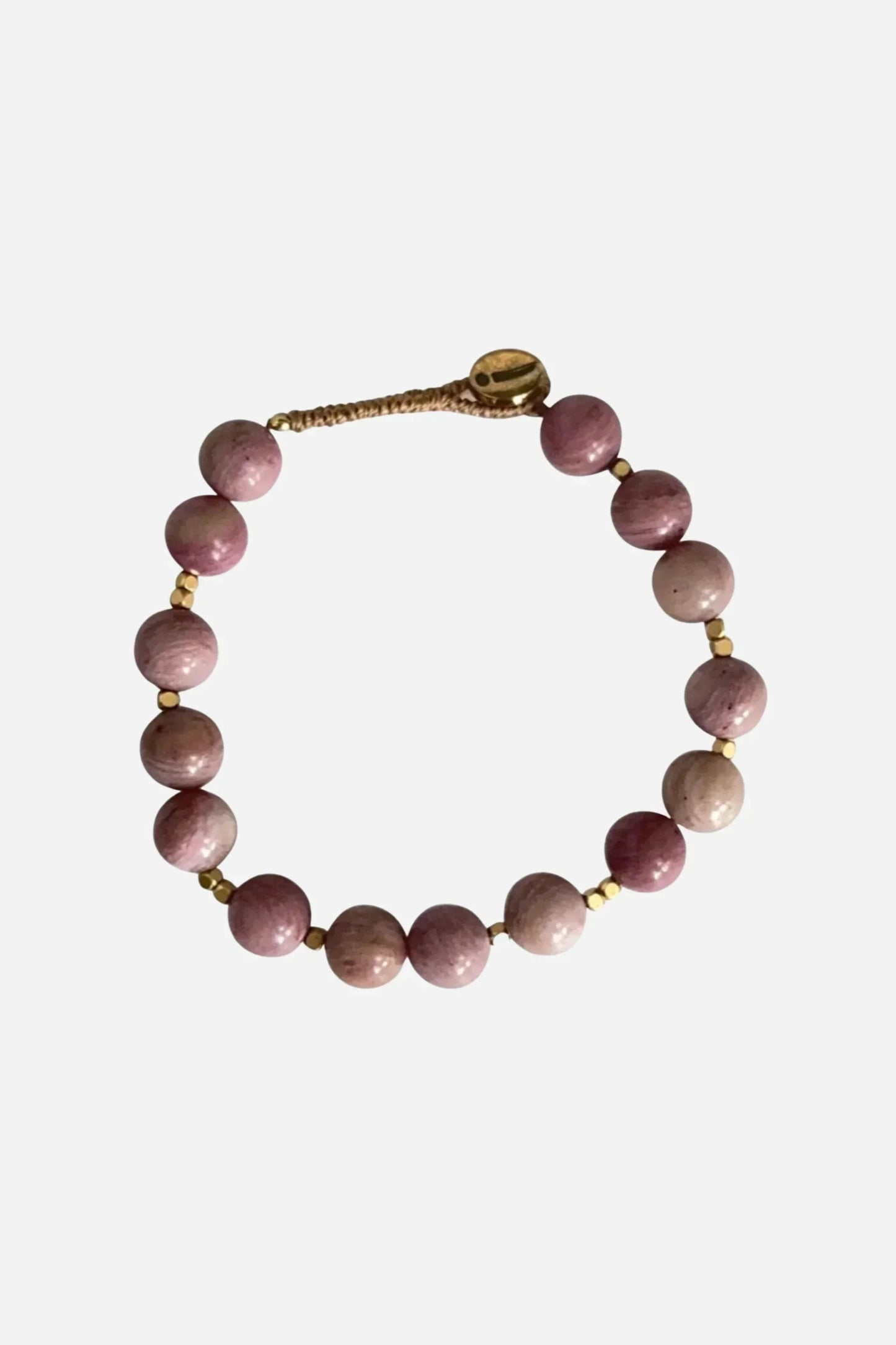 Ibu Jewels - Håndlavet perle armbånd - BIG BO RODONITE - BOM32