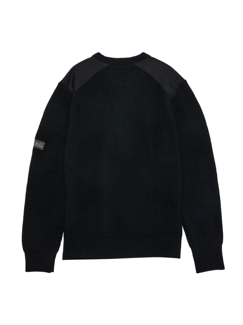 HALO - Strik - Sort - WOOL CREW KNIT