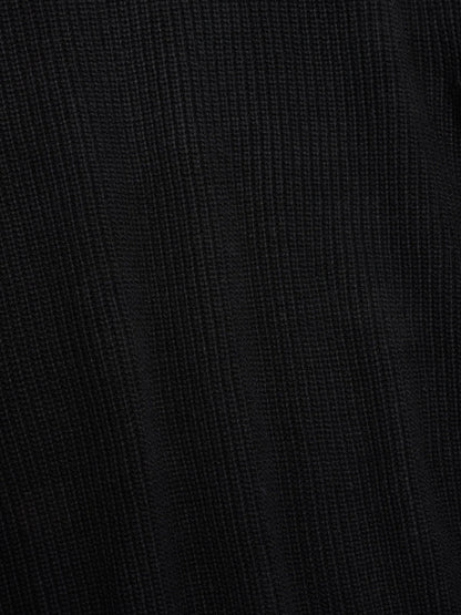 HALO - Strik - Sort - WOOL CREW KNIT