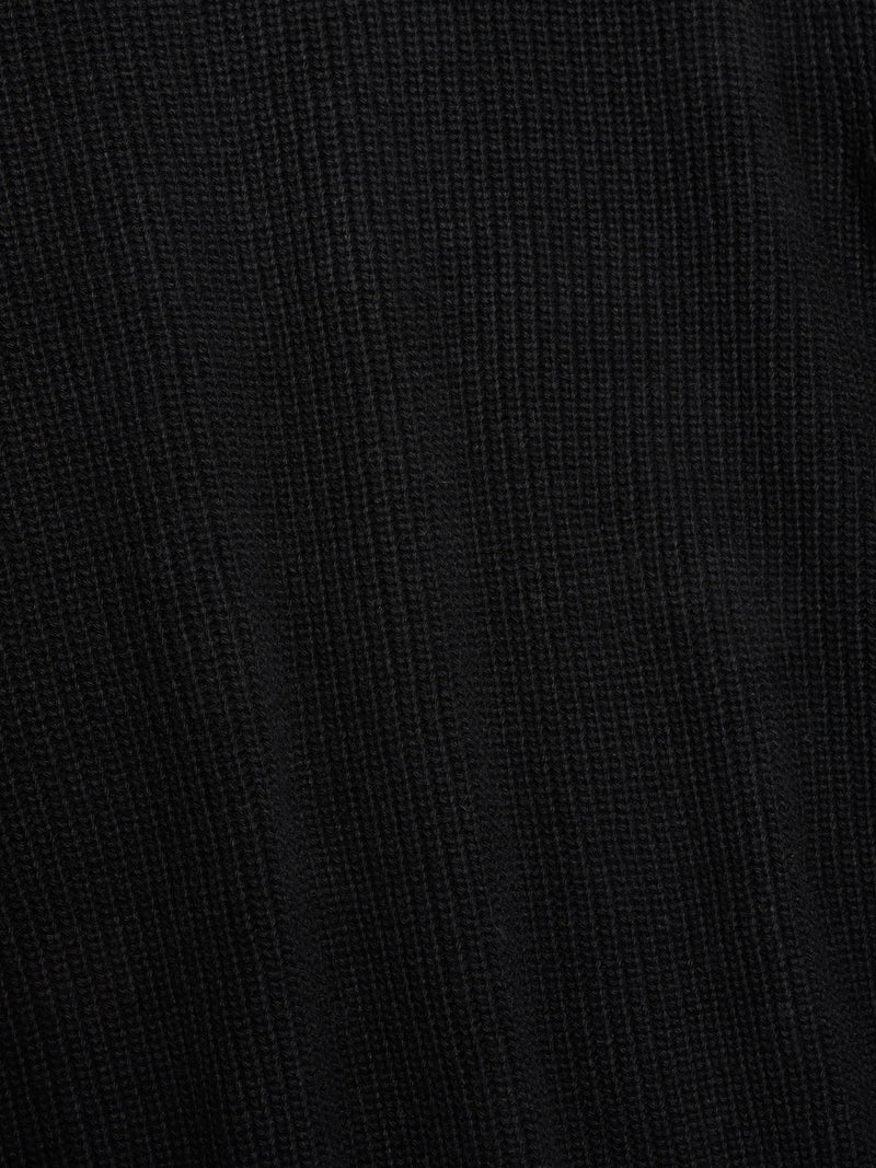 HALO - Strik - Sort - WOOL CREW KNIT