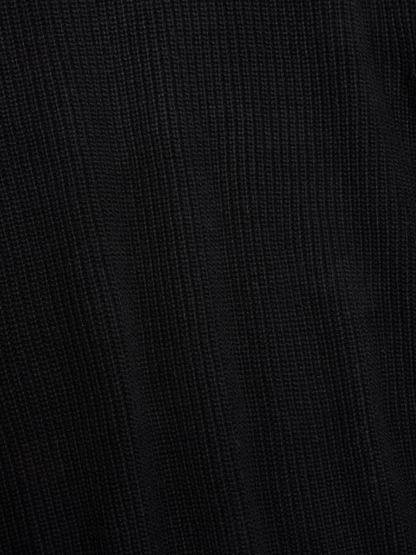 HALO - Strik - Sort - WOOL CREW KNIT