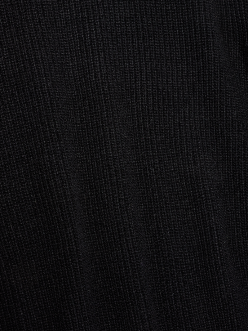 HALO - Strik - Sort - WOOL CREW KNIT