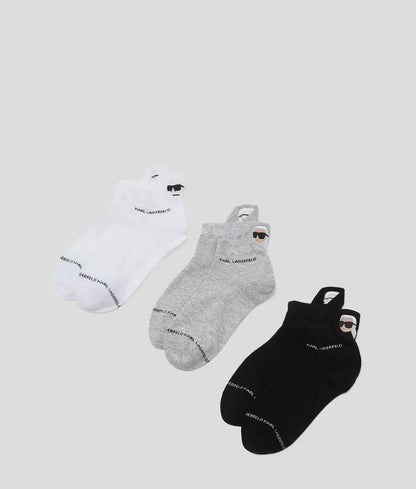 Karl Lagerfeld - Strømper - IKONI SOCKS 3 PACK - Stilkompagniet.dk