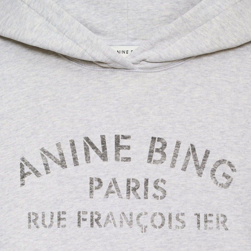 Anine Bing - Sweatshirt - Heather Grey - Harvey Sweatshirt Paris Stencil