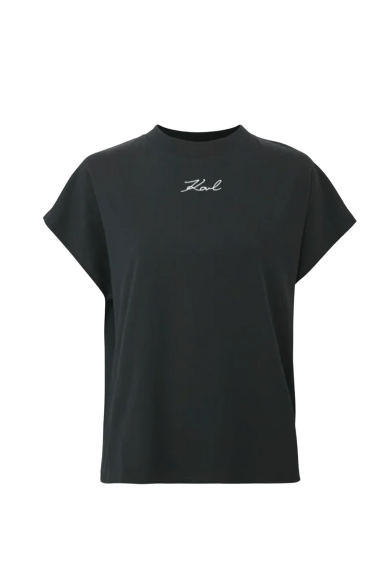 T-shirt - Sort - Signature t-shirt - Karl Lagerfeld