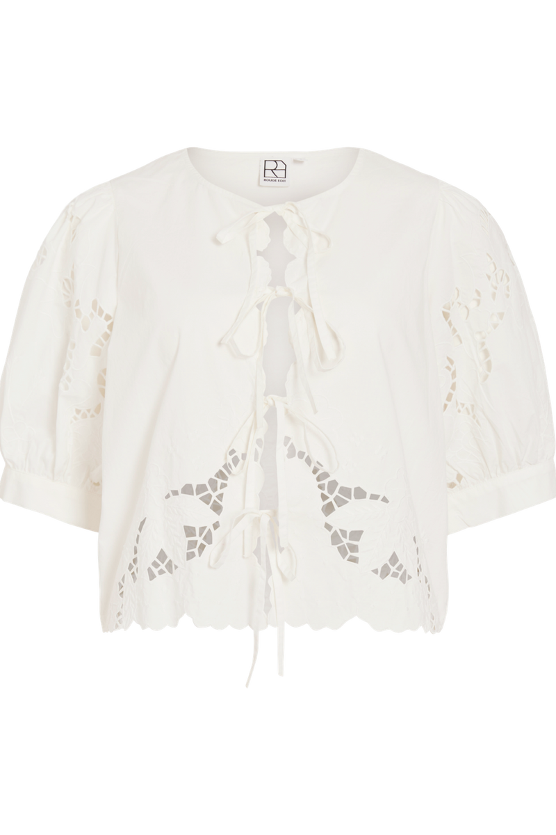 Rouge Edit - Top - Cloud Dancer - Rouscarlet