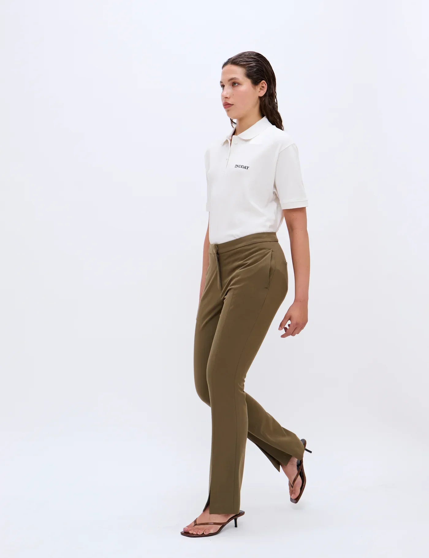 2NDDAY - Polo - Hvid - Aralena - Stilkompagniet.dk